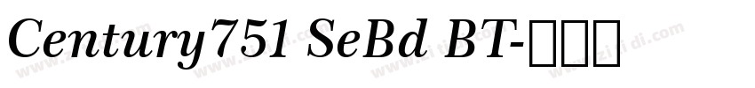 Century751 SeBd BT字体转换